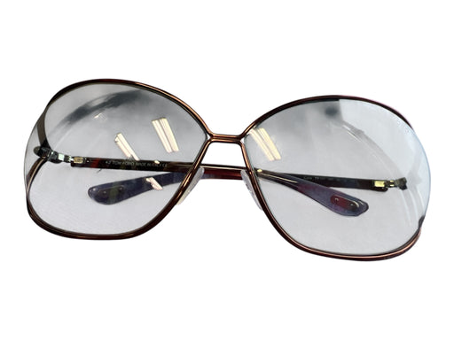 Tom Ford Bronze Metal Butterfly Shape Light lens Sunglasses Bronze