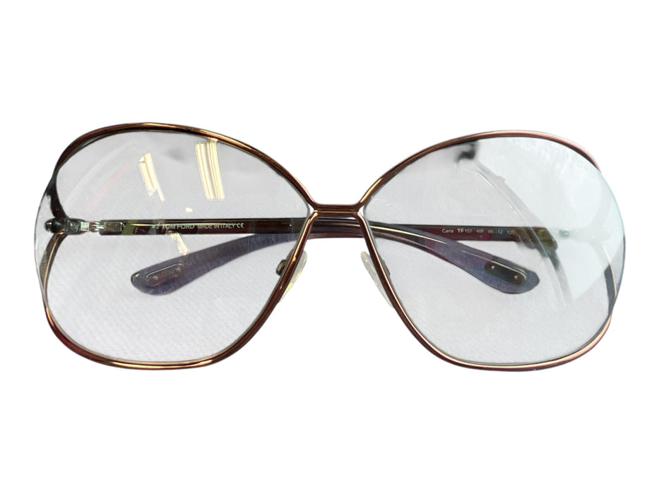 Tom Ford Bronze Metal Butterfly Shape Light lens Sunglasses Bronze