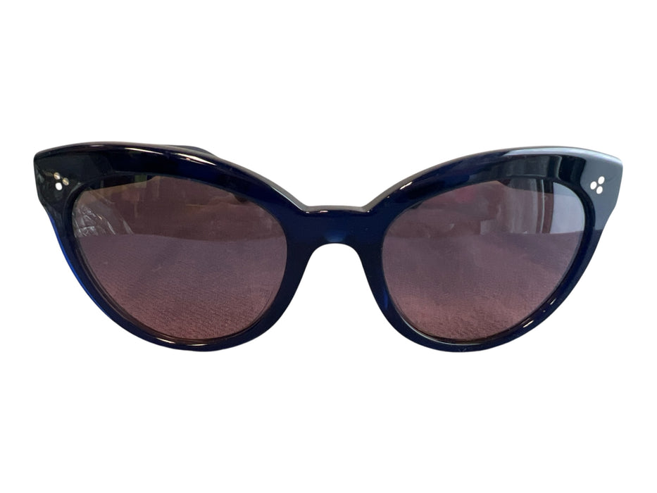 Oliver Peoples Dark Blue Acetate light amber lenses Cat Eye Sunglasses Dark Blue