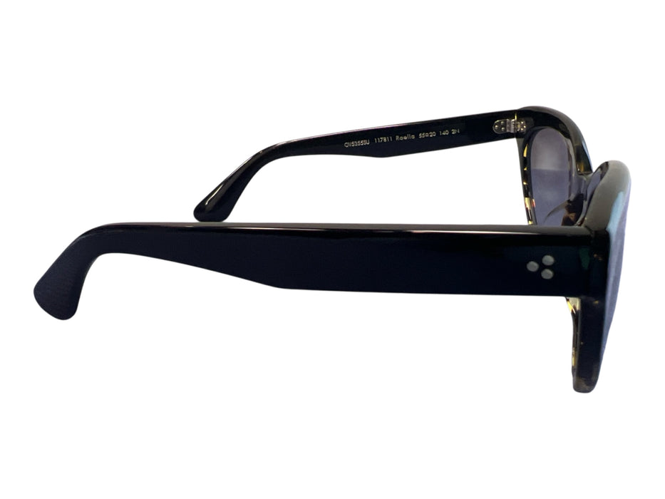 Oliver Peoples Black & Tortoise Acetate Gradient Cat Eye Sunglasses Black & Tortoise