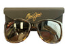 Maui Jim Amber Acetate Slope Browline Tortoise Polarized Sunglasses Amber