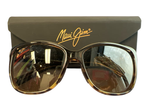 Maui Jim Amber Acetate Slope Browline Tortoise Polarized Sunglasses Amber
