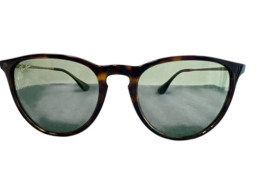 Ray Ban Torquoise Metal & Acetate Green Lenses Round Shape Thin Arms Sunglasses Torquoise