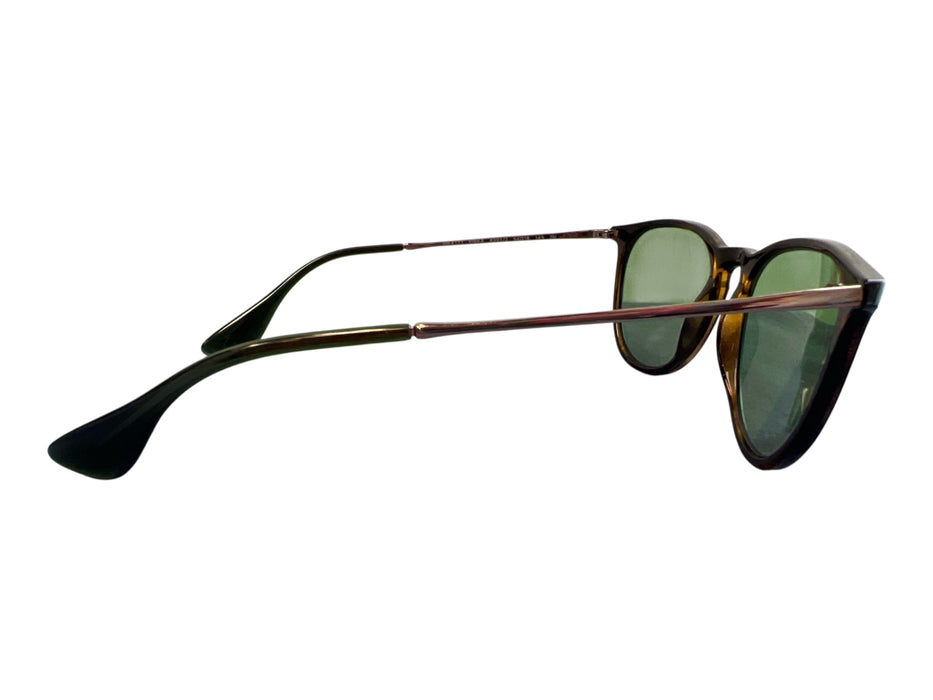 Ray Ban Torquoise Metal & Acetate Green Lenses Round Shape Thin Arms Sunglasses Torquoise