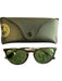 Ray Ban Torquoise Metal & Acetate Green Lenses Round Shape Thin Arms Sunglasses Torquoise