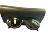 Yves Saint Laurent Black Acetate Oval Logo Thick Arms Sunglasses Black