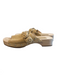 Chanel Shoe Size 39 Beige Wood Suede Open Toe Floral Detail Clog Shoes Beige / 39