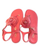 Chanel Shoe Size 39 Pink Velvet & Leather Thong Strap Flower Detail Flats Shoes Pink / 39