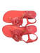 Chanel Shoe Size 39 Pink Velvet & Leather Thong Strap Flower Detail Flats Shoes Pink / 39