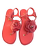 Chanel Shoe Size 39 Pink Velvet & Leather Thong Strap Flower Detail Flats Shoes Pink / 39