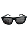 Gucci Black Acetate Rubber Square Grey Lenses Sunglasses Black
