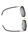 Prada Black Metal Square Gold Frame Oversize Gradient Sunglasses Black