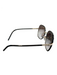 Prada Black Metal Square Gold Frame Oversize Gradient Sunglasses Black