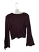 Good American Size M Brown Viscose Blend Ribbed Button Down Cardigan Sweater Brown / M