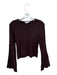 Good American Size M Brown Viscose Blend Ribbed Button Down Cardigan Sweater Brown / M