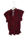 Zadig & Voltaire Size M Red & Black Viscose Flutter Cap sleeve Animal Print Top Red & Black / M