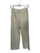 Miou Muse Size S Tan Cotton Blend High Waist Lace Up Side Zip Wide Leg Jeans Tan / S