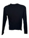perfectwhitetee Size M Black Cotton & Modal Mock Neck Ribbed Long Sleeve Top Black / M