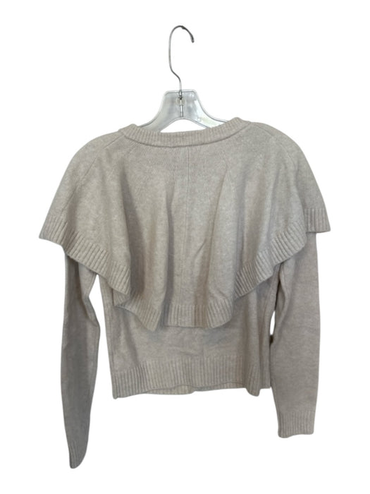 LNA Clothing Size XS Oatmeal Acrylic Long Sleeve Bib Cardigan Sweater Oatmeal / XS