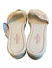 Valentino Shoe Size 39.5 Beige & Red Canvas Almond Toe Wide Strap Slip On Shoes Beige & Red / 39.5
