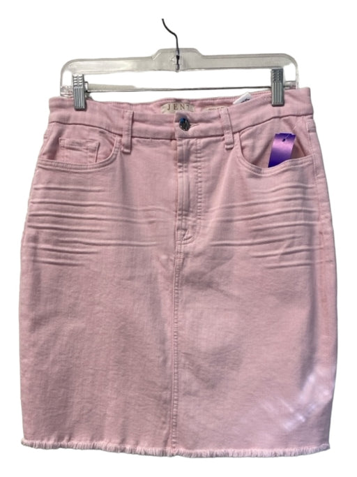 Jen 7 Size 10 Pink Cotton Pencil 5 Buttons pocket Zip Fly Skirt Pink / 10