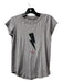 Zadig & Voltaire Size Est S Gray Graphic T Shirt Round Neck short sleeve Top Gray / Est S
