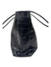 Furla Black Leather Croc Embossed Top Handles Tote Bag Black / L