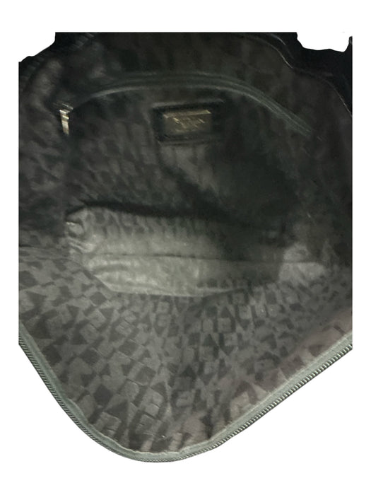 Furla Black Leather Croc Embossed Top Handles Tote Bag Black / L