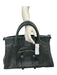 Chloe Dark Green Leather Zip Close Top Handles Front Pocket Bag Dark Green / Medium