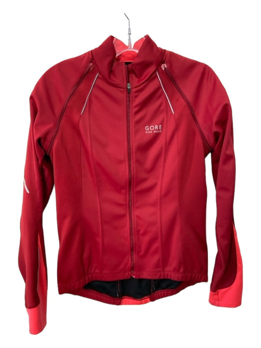 Gore Bike Wear Size M Red Polyester High Neck Zip Front Long Sleeve Jacket Red / M