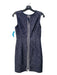 Elie Tahari Size 6 Navy Cotton Blend Tweed Sleeveless Back Zip Dress Navy / 6