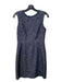 Elie Tahari Size 6 Navy Cotton Blend Tweed Sleeveless Back Zip Dress Navy / 6