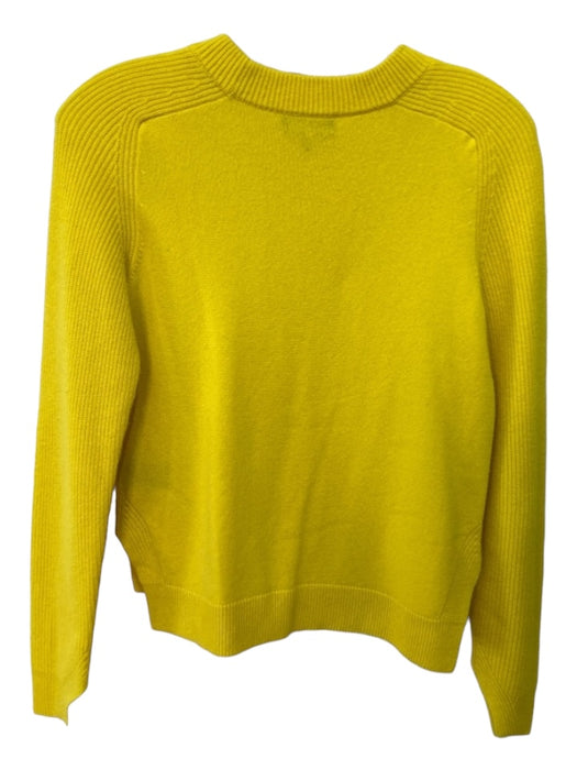 Rag & Bone Size XS Yellow Cashmere Knit Round Neck Long Sleeve Ribbed Sweater Yellow / XS