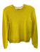 Rag & Bone Size XS Yellow Cashmere Knit Round Neck Long Sleeve Ribbed Sweater Yellow / XS