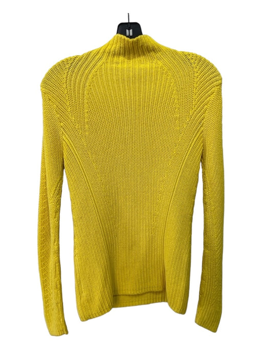 Ralph Lauren Black Size XS Yellow Cotton Blend Mock Neck Ribbed Knit Sweater Yellow / XS