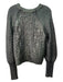 Veronica Beard Size S Green & Black Wool Blend Coated Cable Knit Shimmer Sweater Green & Black / S