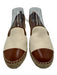 Fendi Shoe Size 40 White & Brown Canvas & Leather round toe Espadrille White & Brown / 40