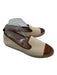 Fendi Shoe Size 40 White & Brown Canvas & Leather round toe Espadrille White & Brown / 40