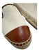 Fendi Shoe Size 40 White & Brown Canvas & Leather round toe Espadrille White & Brown / 40