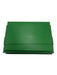 Ann Mashburn Green Leather Flap Clutch Contrast Stitching Bag Green / S