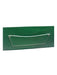 Ann Mashburn Green Leather Flap Clutch Contrast Stitching Bag Green / S