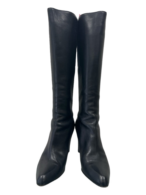 Christian Louboutin Shoe Size 40 Black Leather Knee High Pointed Toe Boots Black / 40