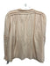 Mirth Size S Beige Cotton Semi Sheer Cord Detail Button Front Top Beige / S