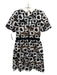 Self Portrait Size S / 6 Black, White, Tan Polyester Crochet Lace Overlay Dress Black, White, Tan / S / 6