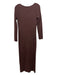 Abercrombie & Fitch Size S Brown Merino Wool Blend Ribbed Button Front Dress Brown / S