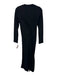 A Piece Apart Size S Black Cotton Blend Long Sleeve Midi Twist Detail Dress Black / S