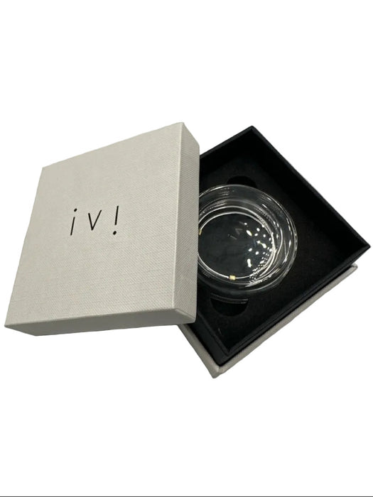 IVI Los Angeles Silver & Gold Rhodium Plated cube detail Seamless Hoop Earrings
