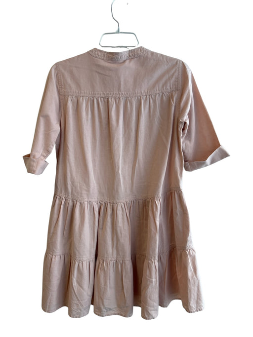 Apiece Apart Size XS Pink Organic Cotton & Linen Mandarin Collar Solid Dress Pink / XS