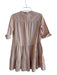 Apiece Apart Size XS Pink Organic Cotton & Linen Mandarin Collar Solid Dress Pink / XS