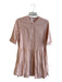 Apiece Apart Size XS Pink Organic Cotton & Linen Mandarin Collar Solid Dress Pink / XS